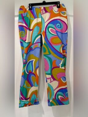 INSIGHT Multicolor scuba pants size 8